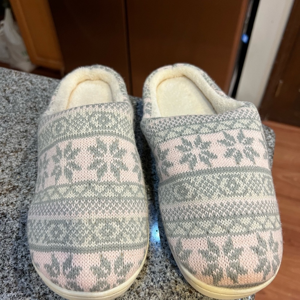 Jockey Pink and Gray Slippers